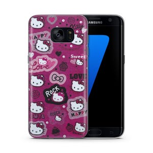 Hello Kitty KK2 Phone Case Cover For Samsung Galaxy S5 S6 S7 S8 S9 Edge Plus LTE NEO Models Japan Japanese Kitty White Cartoon Character Cat 3