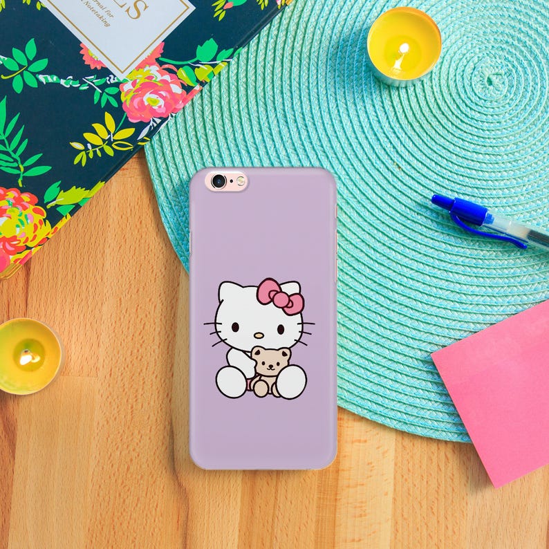 Hello Kitty KK1 Phone Case Cover For Apple iPhone 5 SE 2020 2022 6 7 8 X Xs XR MaX PLuS Models Japan Japanese Kitty White Cartoon Character image 5