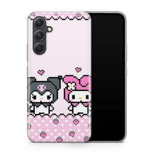 Funda de Hello Kitty KK8 para Samsung A14, A15, A16, A17, A25, A26, A33, A34, A35, A36, A53, A54, A55, A56, A72, A73 y más modelos, Japón, Kitty, blanco 3