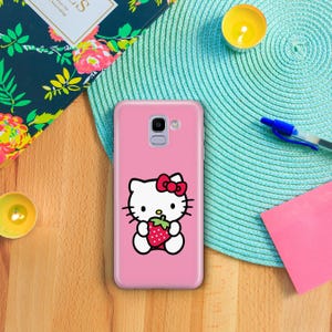 Hello Kitty KK1 Phone Case Cover For Samsung Galaxy A3 A5 A6 A7 A8 J3 J5 J6 J7 Models Japan Japanese Kitty White Cartoon Character Kitten image 7