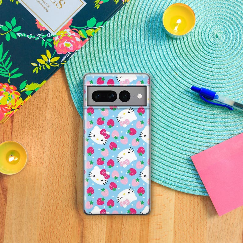 Hello Kitty KK2 Phone Case Cover For Google Pixel 6 6A 7 7A 8 8A 9 9A 10 Pro XL Models Japan Japanese Kitty White Cartoon Character Kitten image 6