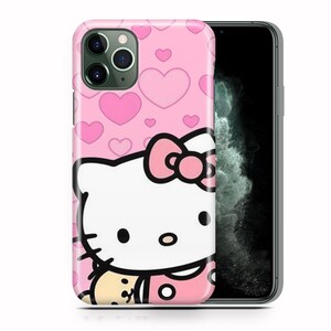 Funda de teléfono Hello Kitty KK7 para Apple iPhone 11, 12, 13, 14, 15, 16 y 17 Air PRO Plus Mini Max, diseño japonés de gatito blanco con dibujos animados 1