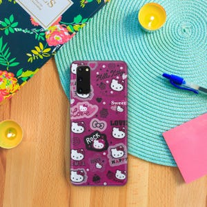 Hello Kitty KK2 Phone Case Cover For MANY VARIOUS Samsung Galaxy Models Japan Japanese Kitty White Cartoon Character Kitten bild 8