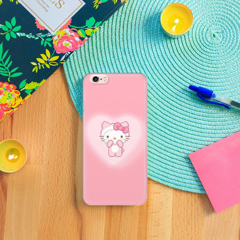 Hello Kitty KK5 Phone Case Cover For Apple iPhone 5 SE 2020 2022 6 7 8 X Xs XR MaX PLuS Models Japan Japanese Kitty White Cartoon Character image 9
