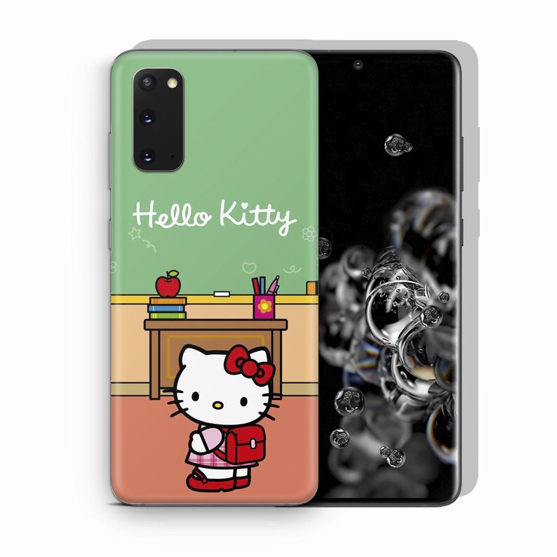 Funda de Hello Kitty KK7 para Samsung Galaxy S20, S21, S22, S23, S24, S25 FE Plus, Ultra Edge, diseño japonés de gatito blanco. 2