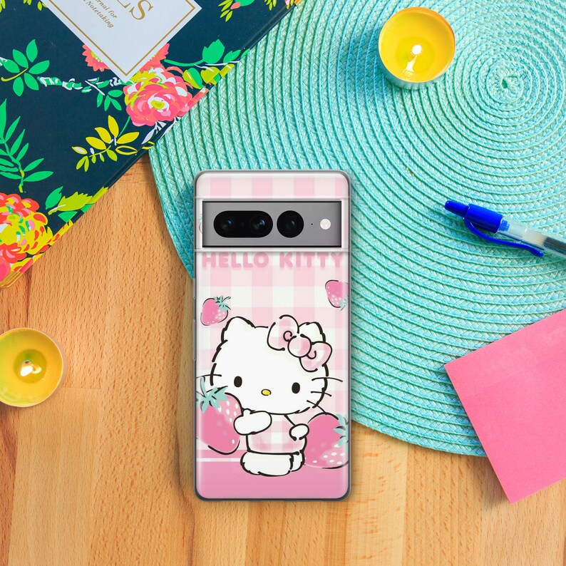 Hello Kitty KK8 Phone Case Cover For Google Pixel 6 6A 7 7A 8 8A 9 9A 10 Pro XL Models Japan Japanese Kitty White Cartoon Character Kitten image 4