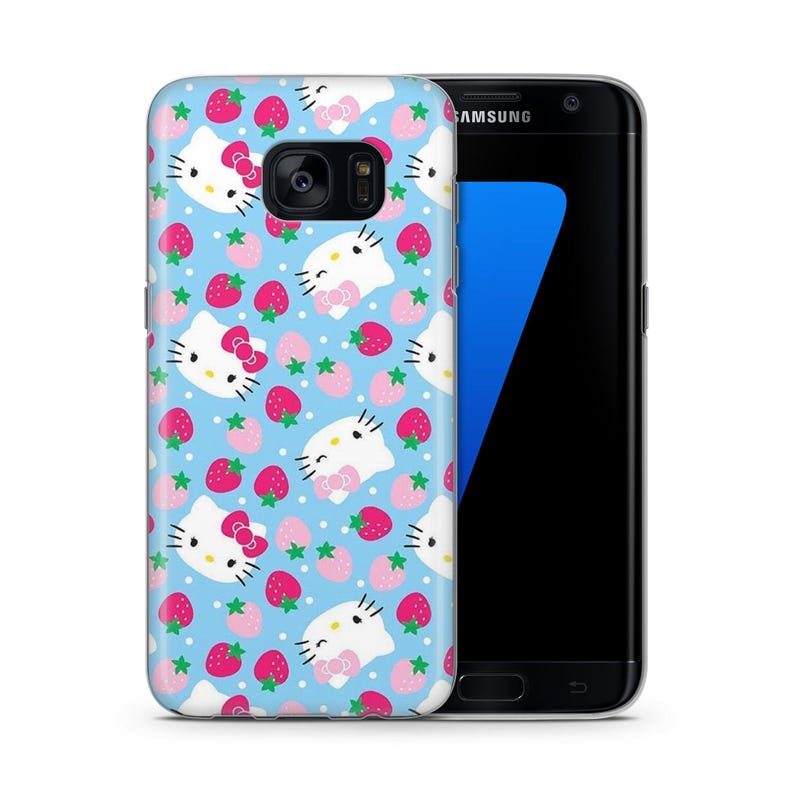 Hello Kitty KK2 Phone Case Cover For Samsung Galaxy S5 S6 S7 S8 S9 Edge Plus LTE NEO Models Japan Japanese Kitty White Cartoon Character Cat 2
