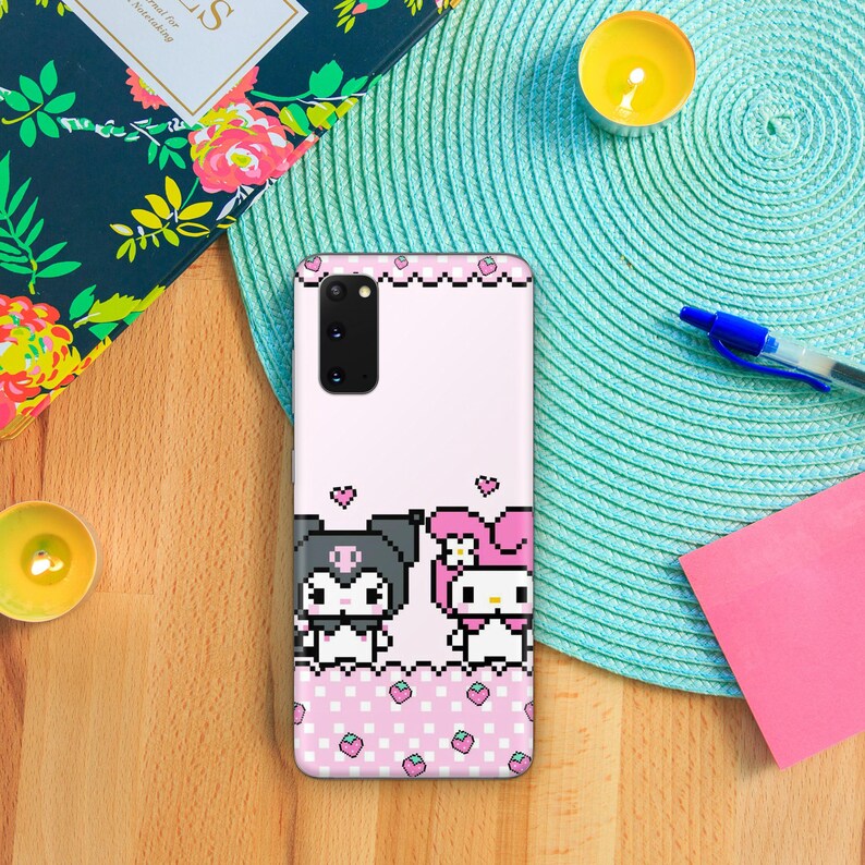 Funda de Hello Kitty KK8 para Samsung Galaxy S20, S21, S22, S23, S24, S25 FE Plus, Ultra Edge, diseño japonés de gatito blanco. imagen 8