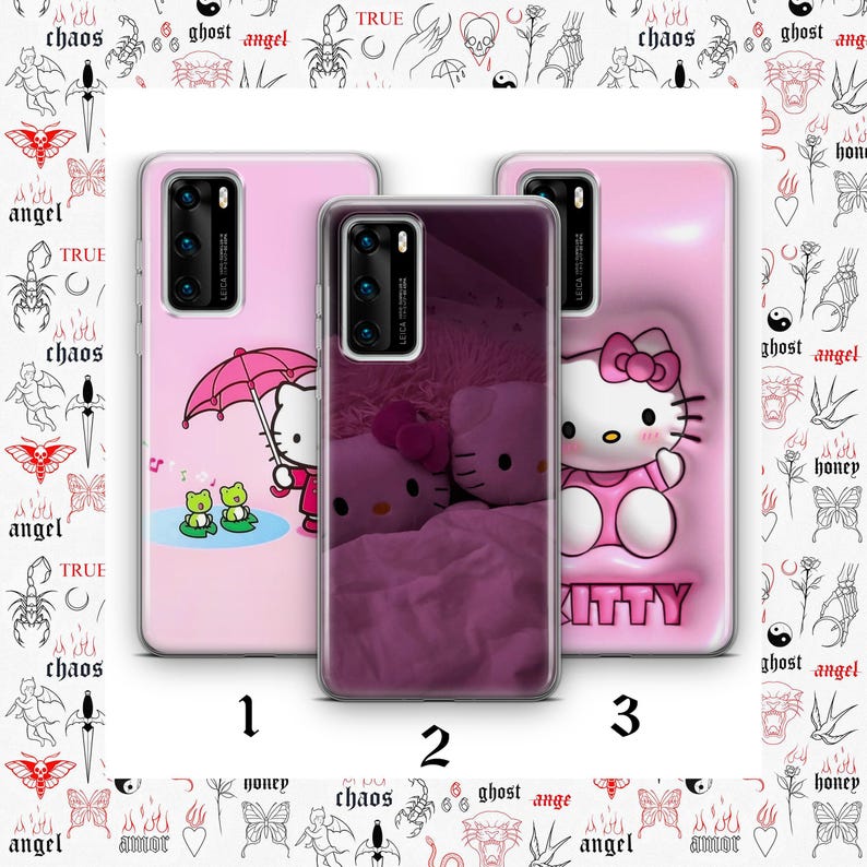 Hello Kitty KK9 Phone Case Cover For Huawei P9 P10 P20 P30 P40 Lite PRO Plus LG G5 G6 Model Japan Japanese Kitty White Cartoon Character Cat image 1