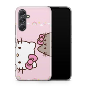 Funda de Hello Kitty KK8 para Samsung A14, A15, A16, A17, A25, A26, A33, A34, A35, A36, A53, A54, A55, A56, A72, A73 y más modelos, Japón, Kitty, blanco 2