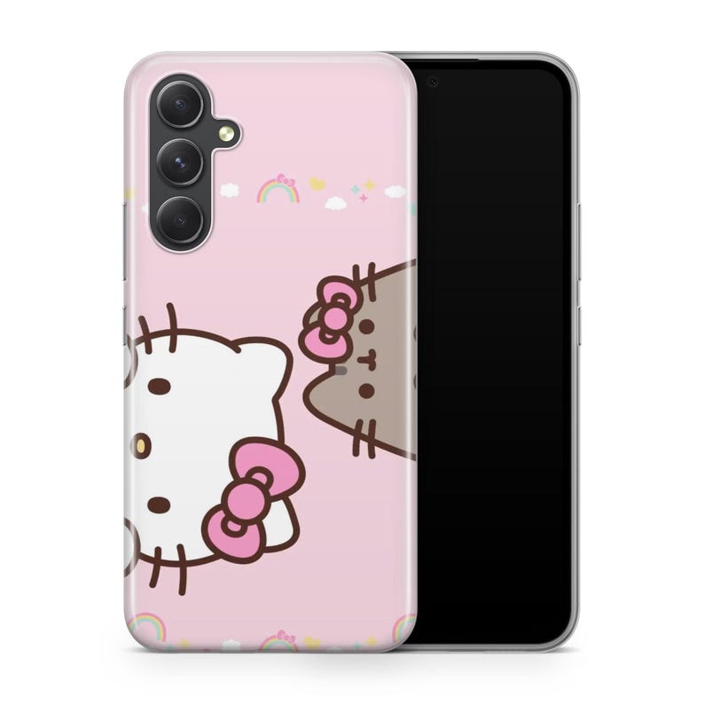 Funda de Hello Kitty KK8 para Samsung A14, A15, A16, A17, A25, A26, A33, A34, A35, A36, A53, A54, A55, A56, A72, A73 y más modelos, Japón, Kitty, blanco 2