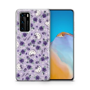 Hello Kitty KK2 Handytasche Hülle Für Huawei P9 P10 P20 P30 P40 Lite PRO Plus LG G5 G6 Modell Japan Japanische Kitty Weiß Cartoon Charakter Katze 1