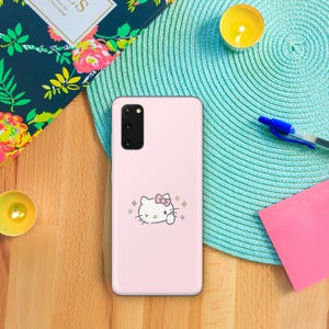 ハローキティ KK5 携帯ケース Samsung Galaxy S20 S21 S22 S23 S24 S25 FE Plus Ultra Edge用 日本製 キティちゃん 白 漫画キャラクター 画像 6