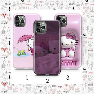 ハローキティ KK9 携帯ケース Apple iPhone 11 12 13 14 15 16 e 17 Air PRO Plus Mini Max 日本製 キティ ホワイト 漫画キャラクター 子猫 画像 1