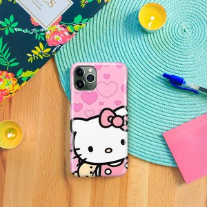 Funda de teléfono Hello Kitty KK7 para Apple iPhone 11, 12, 13, 14, 15, 16 y 17 Air PRO Plus Mini Max, diseño japonés de gatito blanco con dibujos animados imagen 4