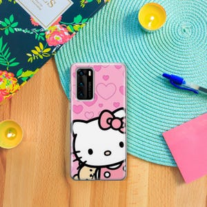 Hello Kitty KK7 Phone Case Cover For Huawei P9 P10 P20 P30 P40 Lite PRO Plus LG G5 G6 Model Japan Japanese Kitty White Cartoon Character Cat image 4