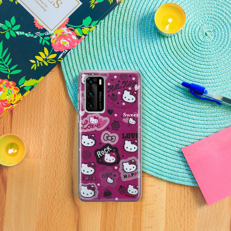 Hello Kitty KK2 Handytasche Hülle Für Huawei P9 P10 P20 P30 P40 Lite PRO Plus LG G5 G6 Modell Japan Japanische Kitty Weiß Cartoon Charakter Katze Bild 8