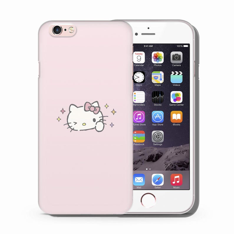 Hello Kitty KK5 Phone Case Cover For Apple iPhone 5 SE 2020 2022 6 7 8 X Xs XR MaX PLuS Models Japan Japanese Kitty White Cartoon Character 2
