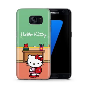 Etui Hello Kitty KK7 na telefon Samsung Galaxy S5 S6 S7 S8 S9 Edge Plus LTE NEO Modele Japonia Japońska biała postać z kreskówki Kot 2