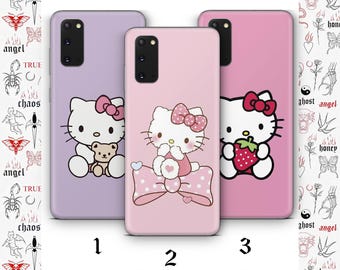 Hello Kitty KK1 Phone Case Cover For MANY VARIOUS Samsung Galaxy Models Japan Japanese Kitty White Cartoon Character Kitten