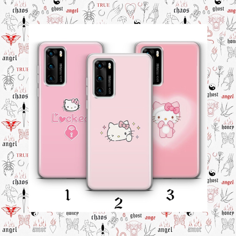 Hallo Kitty KK5 Telefon Fall Abdeckung Für Huawei P9 P10 P20 P30 P40 Lite PRO Plus LG G5 G6 Modell Japan Japanische Kitty Weiß Cartoon Charakter Katze Bild 1