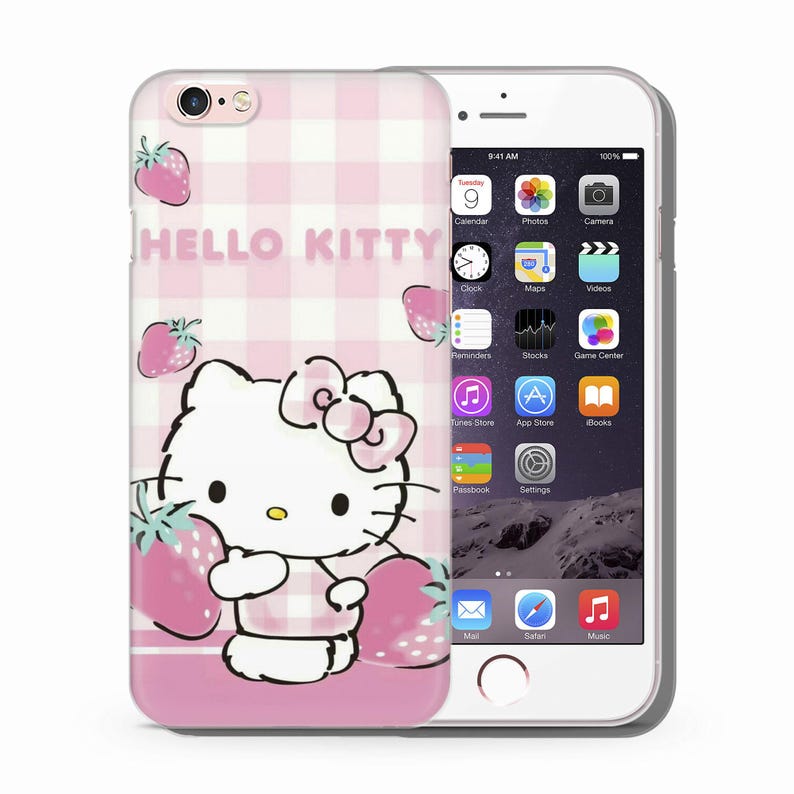 Hello Kitty KK8 Telefonskal till Apple iPhone 5 SE 2020 2022 6 7 8 X Xs XR MaX PLUS Modeller Japan Japansk kattunge Vit tecknad figur 1