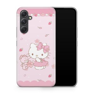 ハローキティ KK3 携帯ケース カバー Samsung A14 A15 A16 A17 A25 A26 A33 A34 A35 A36 A53 A54 A55 A56 A72 A73 + その他機種対応 日本製 キティ ホワイト 3