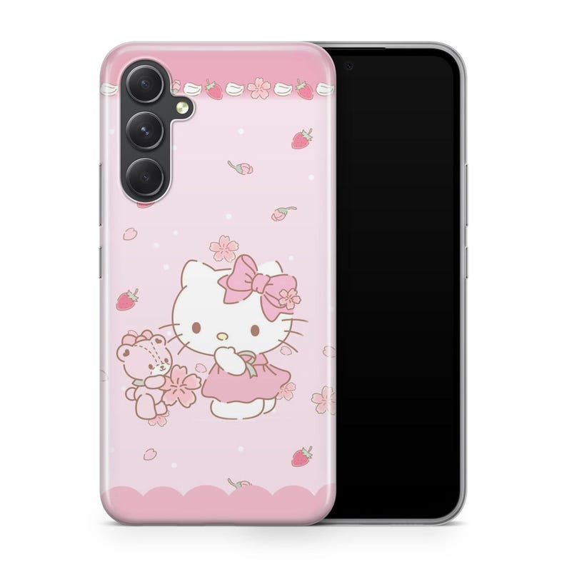 ハローキティ KK3 携帯ケース カバー Samsung A14 A15 A16 A17 A25 A26 A33 A34 A35 A36 A53 A54 A55 A56 A72 A73 + その他機種対応 日本製 キティ ホワイト 3