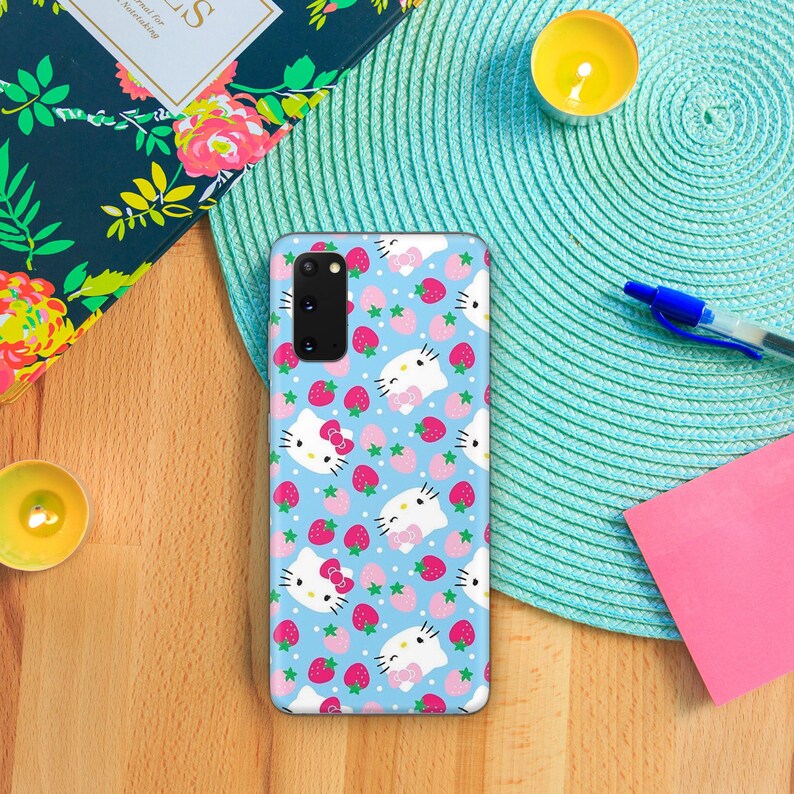 Hello Kitty KK2 Phone Case Cover For MANY VARIOUS Samsung Galaxy Models Japan Japanese Kitty White Cartoon Character Kitten bild 6