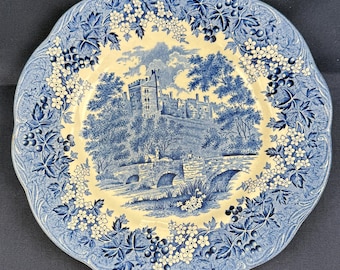 J&G Meakin Romantic England Dinner Plate Haddon Hall Blue Transferware 10” Derbyshire Scenic Plate (sold individually)