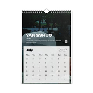 2027 Travel Photography Wall Calendar, 12 Places in Asia & Europe, Monthly QR Code Travel Stories, Gift for Travel Lovers