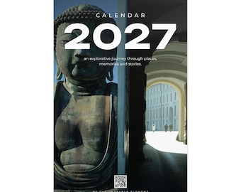 Resekalender 2027, Väggkalender med resefotografi, Minnen från Asien och Europa (12 platser)