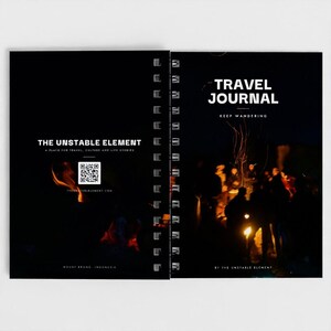 A5 Travel Journal Planner, Mount Bromo Campfire Cover, Spiral Bound (120 Pages) image 2