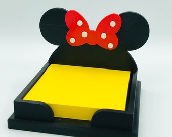 Minnie Mouse 3D Printed Disney Sticky Note Holder for desk, work, office