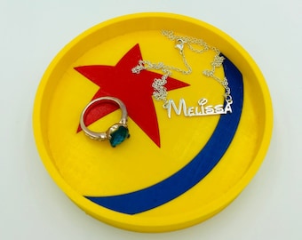Pixar Ball Jewelry and Trinket Tray to hold rings, necklaces, bracelets, earrings, pins, etc. on vanity