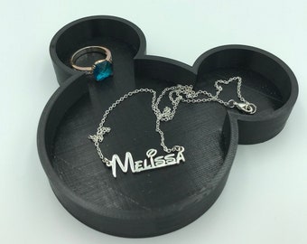 Mickey Mouse Jewelry and Trinket Tray to hold rings, necklaces, bracelets, earrings, pins, etc. on vanity