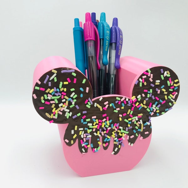 Mickey Mouse Ice Cream Sundae 3D Printed Disney Pen and Pencil Holder desk, work, office, makeup, make up brushes, vanity, tiered tray decor