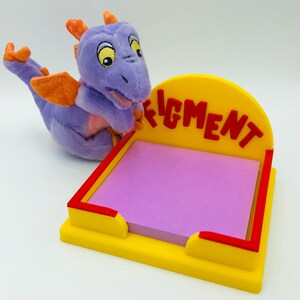 Figment Sweater Epcot Imagination Pavilion Dragon 3D Printed Disney 3" x 3" Sticky Note Holder for desk, work, office