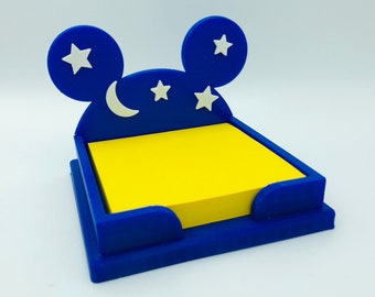 Sorcerer Mickey Mouse Ears Fantasia Fantasmic 3D Printed Disney Sticky Note Holder for desk, work, office, dorm, graduation gift