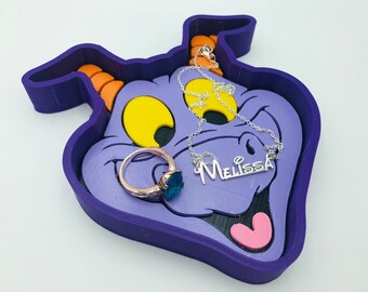 Figment Epcot Imagination Pavilion Dragon Jewelry and Trinket Tray to hold rings, necklaces, bracelets, earrings, pins, etc. on vanity