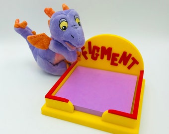 Figment Sweater Epcot Imagination Pavilion Dragon 3D Printed Disney 3" x 3" Sticky Note Holder for desk, work, office