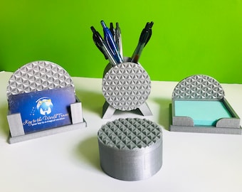 Spaceship Earth 3D Printed Epcot Disney Desk Set for desk, work, home office, college dorm