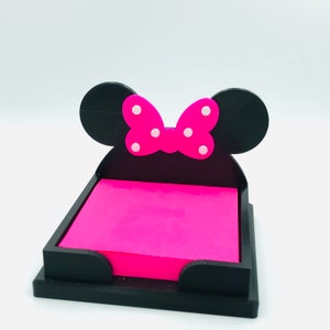 Minnie Mouse 3D Printed Disney Sticky Note Holder for desk, work, office image 7