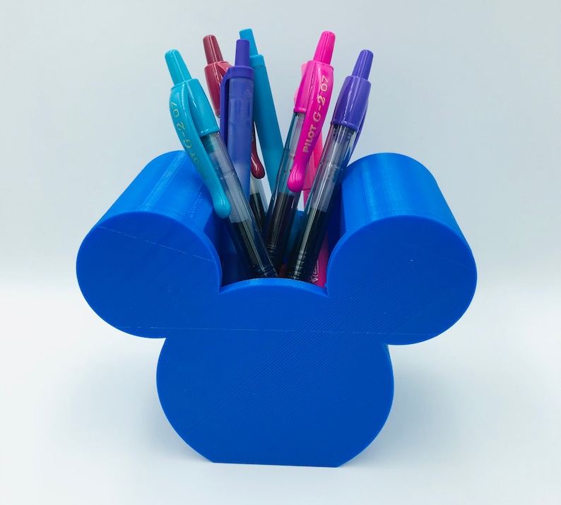 SMALL Mickey Mouse 3D Printed Disney Pen, Pencil, Paint Brush Holder for desk, work, office, Makeup Brush Holder, Tiered Tray Decor image 3