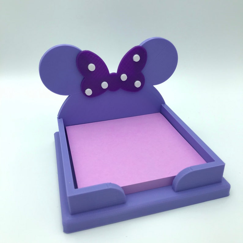 Minnie Mouse 3D Printed Disney Sticky Note Holder for desk, work, office image 8