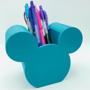 SMALL Mickey Mouse 3D Printed Disney Pen, Pencil, Paint Brush Holder for desk, work, office, Makeup Brush Holder, Tiered Tray Decor image 6