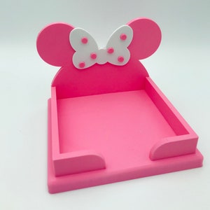 Minnie Mouse 3D Printed Disney Sticky Note Holder for desk, work, office image 3