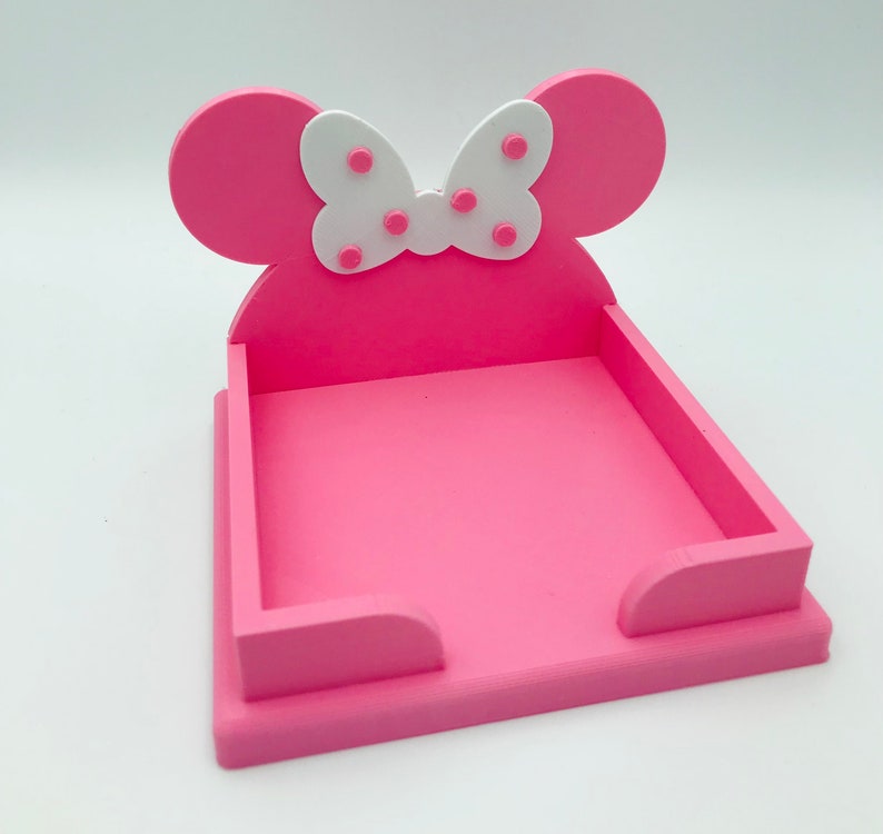 Minnie Mouse 3D Printed Disney Sticky Note Holder for desk, work, office image 3