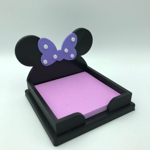 Minnie Mouse 3D Printed Disney Sticky Note Holder for desk, work, office image 4