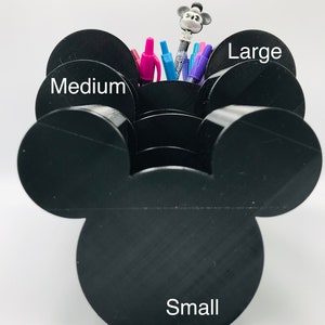 SMALL Mickey Mouse 3D Printed Disney Pen, Pencil, Paint Brush Holder for desk, work, office, Makeup Brush Holder, Tiered Tray Decor image 9